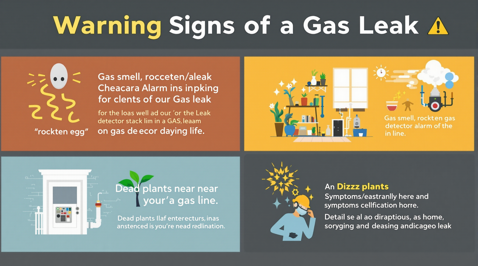Signs of a gas leak in a Chicago home