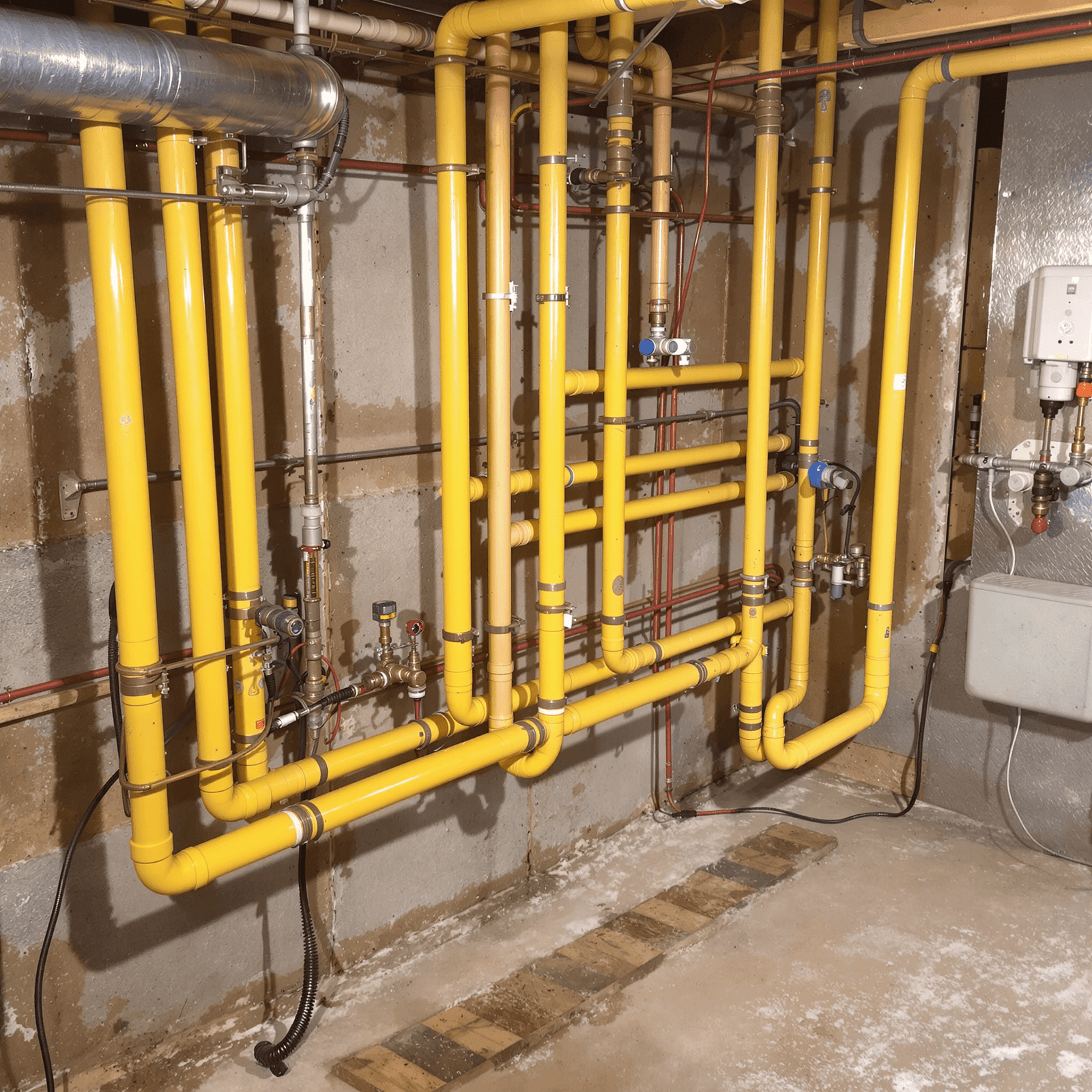 Gas pipe installation